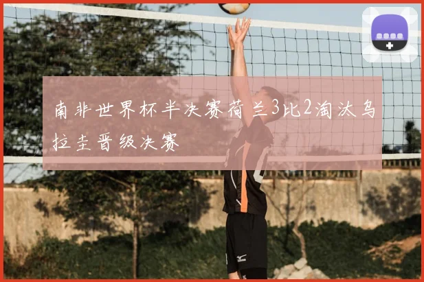 南非世界杯半决赛荷兰3比2淘汰乌拉圭晋级决赛